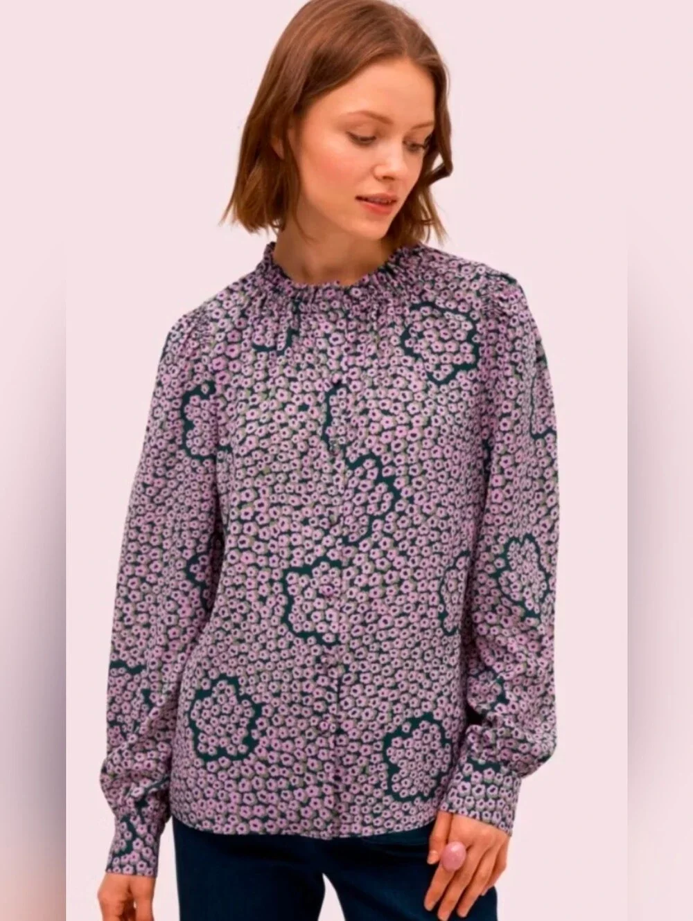 Kate Spade Flair Flora Blouse. Size S
